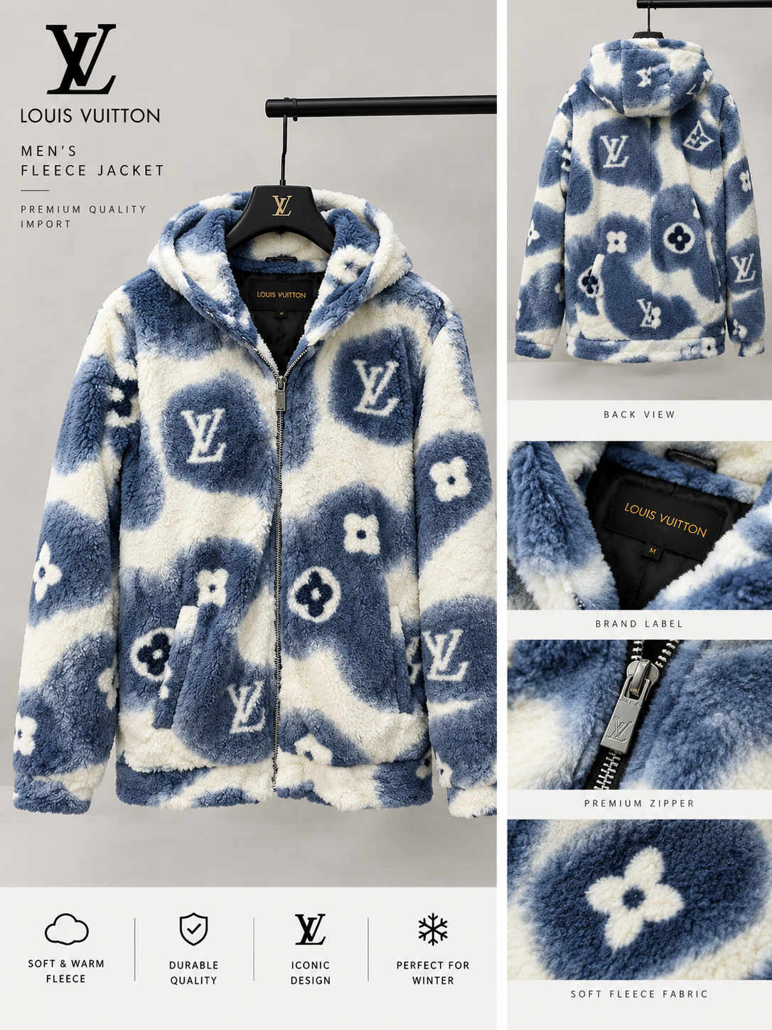Louis Vuitton 100% Imported Furr Fabric Very Premium Jacket
