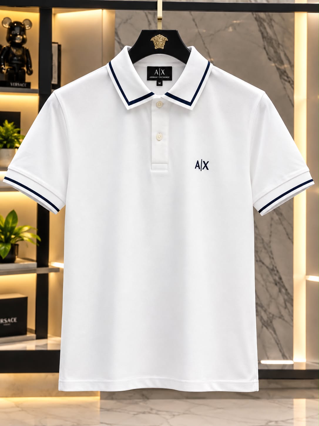 Armani Exchange 100% Imported Cotton Lycra Fabric Very Premium Polo Neck Tshirt