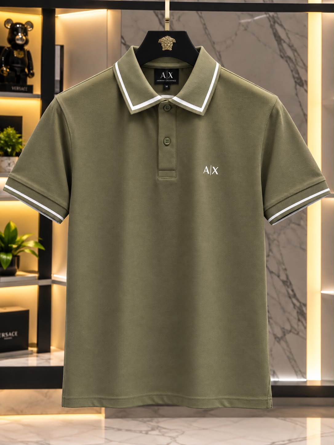 Armani Exchange 100% Imported Cotton Lycra Fabric Very Premium Polo Neck Tshirt