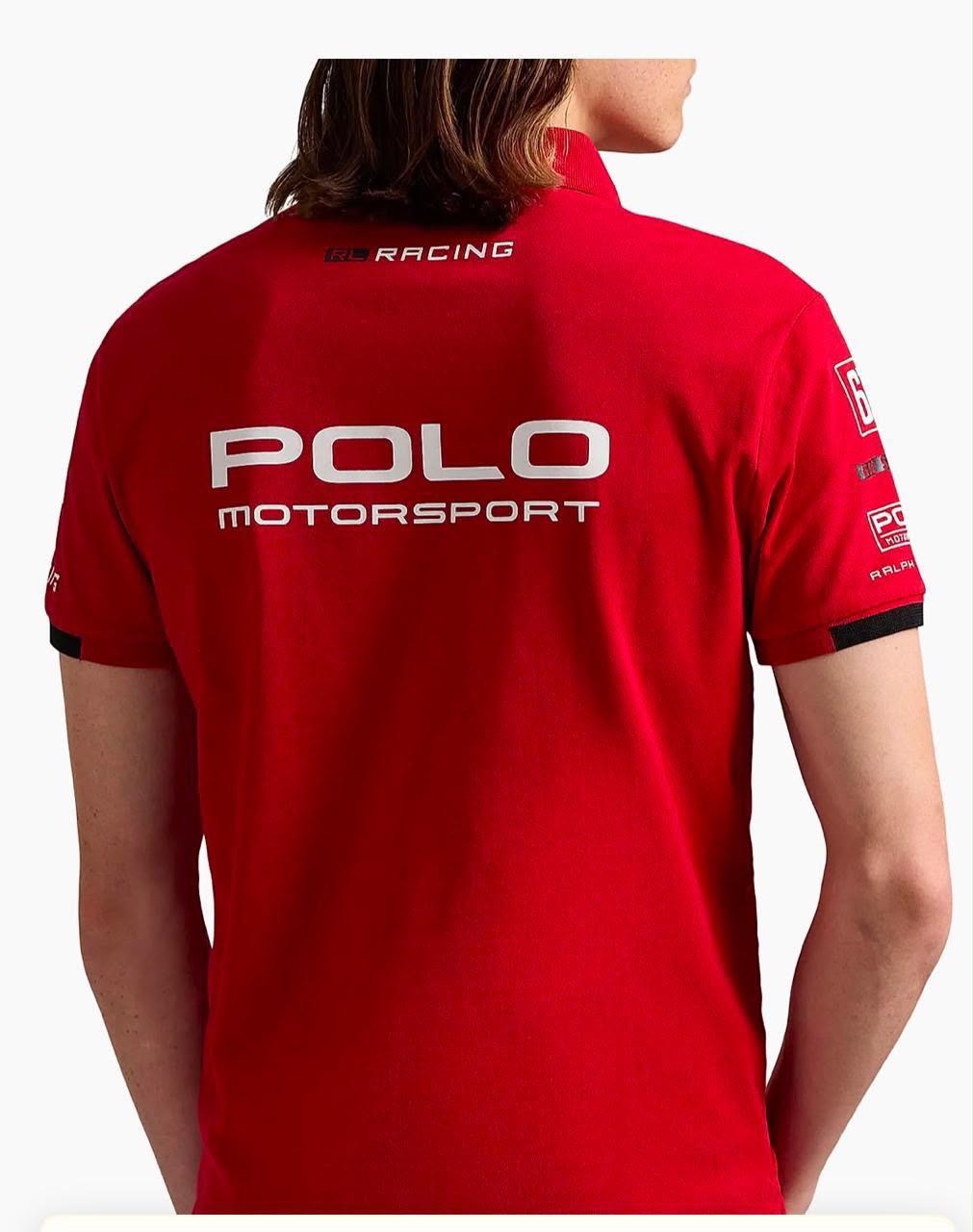 Ralph Lauren Polo Motorsport Racing Series 100% Imported Matty Cotton Lycra Fabric Very Premium Polo Neck Tshirt