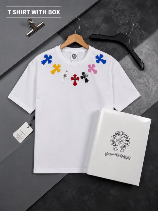 Chrome Heart Premium Round Neck Tshirt (Imported Heavy Front Patch)