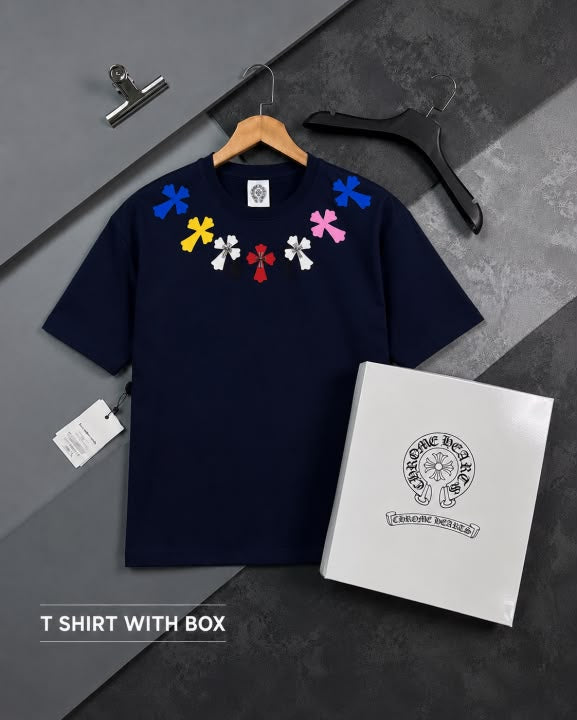 Chrome Heart Premium Round Neck Tshirt (Imported Heavy Front Patch)