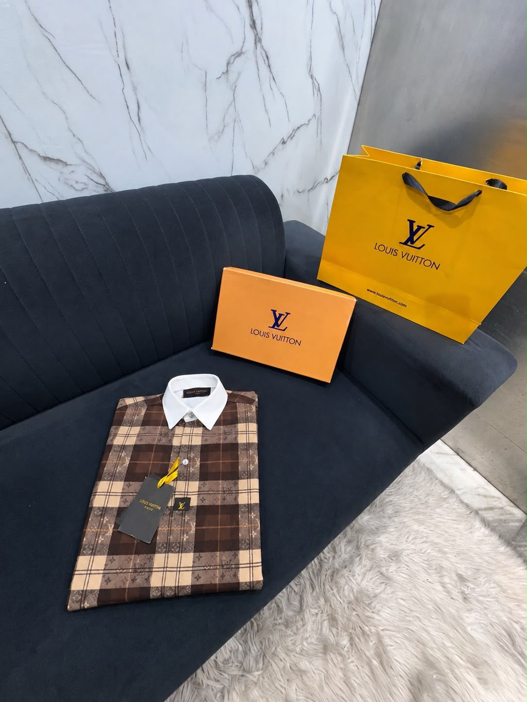 Louis Vuitton 100% Imported Fabric very Premium Celebrity Choice Designer Shirt