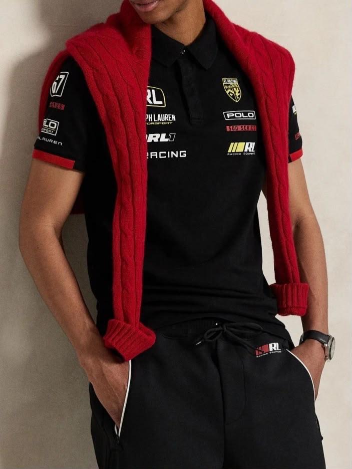 Ralph Lauren Polo Motorsport Racing Series 100% Imported Matty Cotton Lycra Fabric Very Premium Polo Neck Tshirt