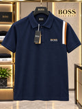 Hugo Boss 100% Imported Cotton Lycra Fabric Very Premium Polo Neck Tshirt