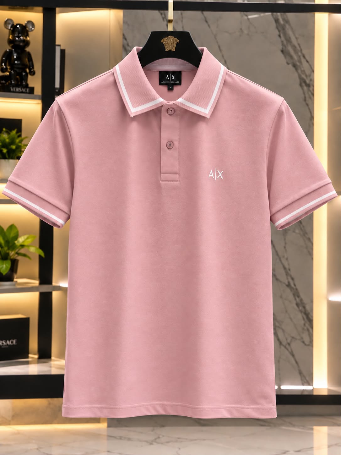 Armani Exchange 100% Imported Cotton Lycra Fabric Very Premium Polo Neck Tshirt