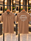 Armani Exchange 100% Imported Cotton Lycra Fabric Front Back Printed Very Premium Polo Neck Tshirt