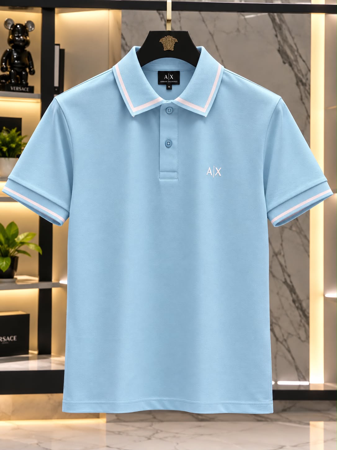 Armani Exchange 100% Imported Cotton Lycra Fabric Very Premium Polo Neck Tshirt