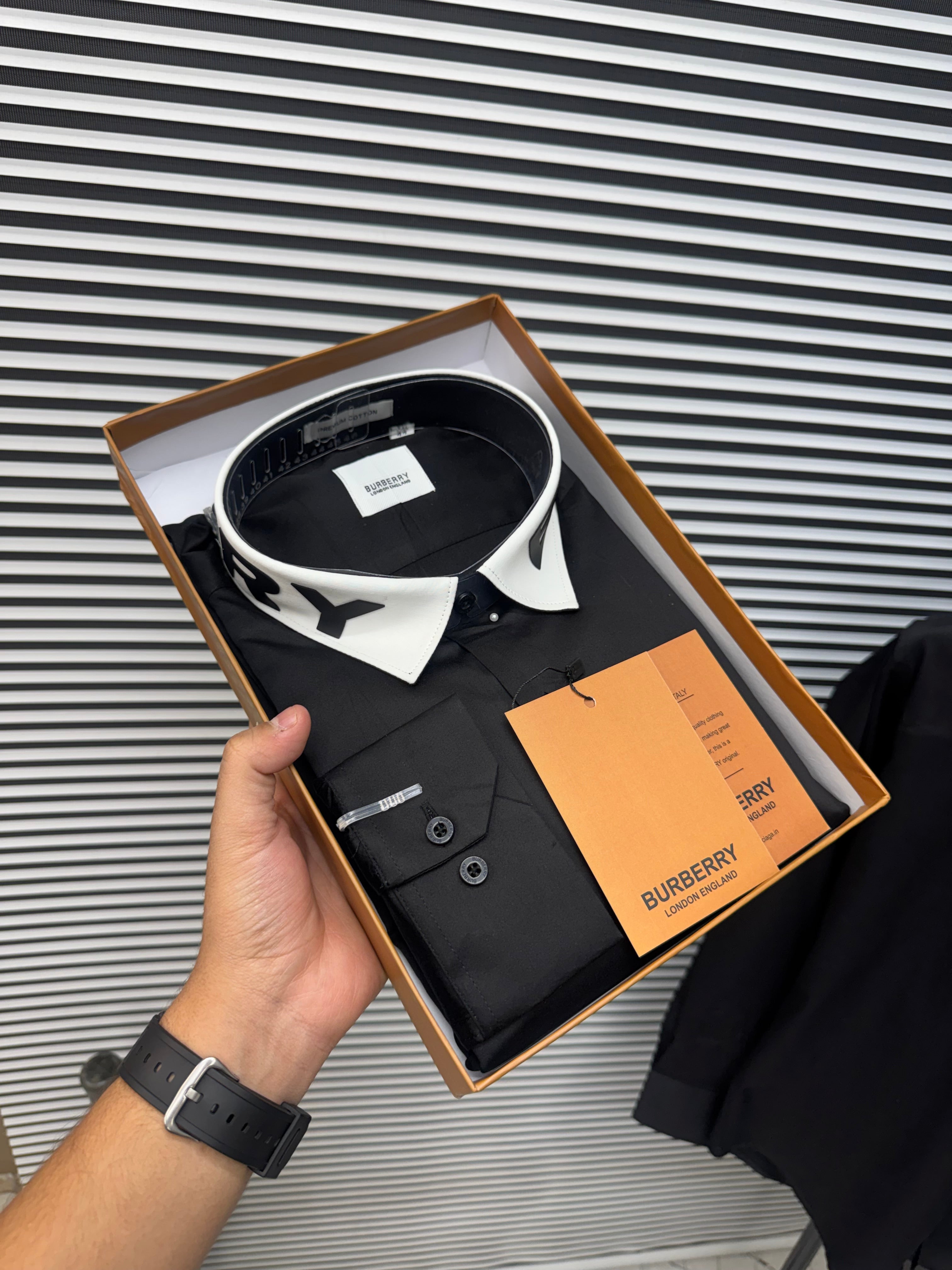 Burberry Shirt (Cotton Lycra) With OG Box