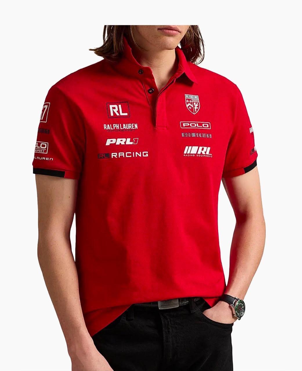 Ralph Lauren Polo Motorsport Racing Series 100% Imported Matty Cotton Lycra Fabric Very Premium Polo Neck Tshirt