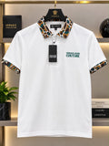 Versace 100% Imported Cotton Lycra Fabric Very Premium Polo Neck Tshirt