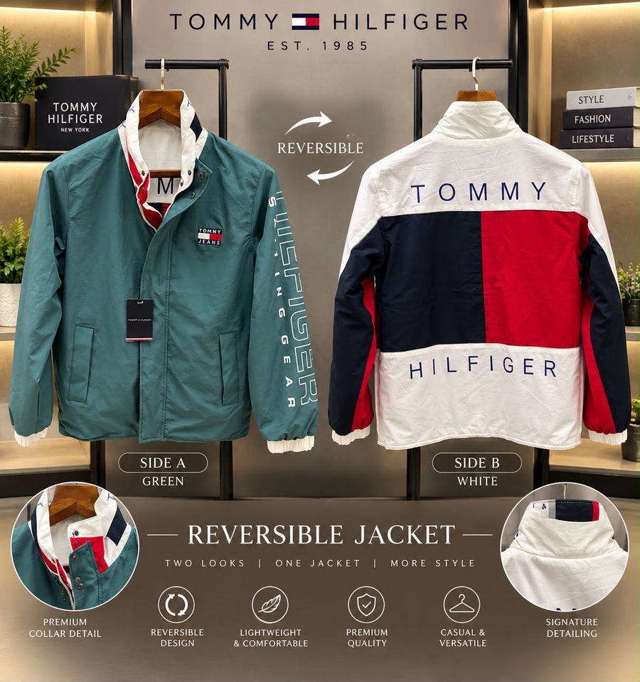 Tommy Hilfiger Imported Fabric Very Premium Windcheater Reversable Jacket
