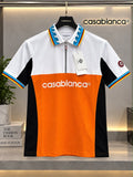 Casablanca 100% Imported Cotton Lycra Fabric Very Premium Polo Neck Tshirt