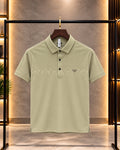Georgio Armani 100% Imported Stichless Fabric Printed Very Premium Polo Neck Tshirt