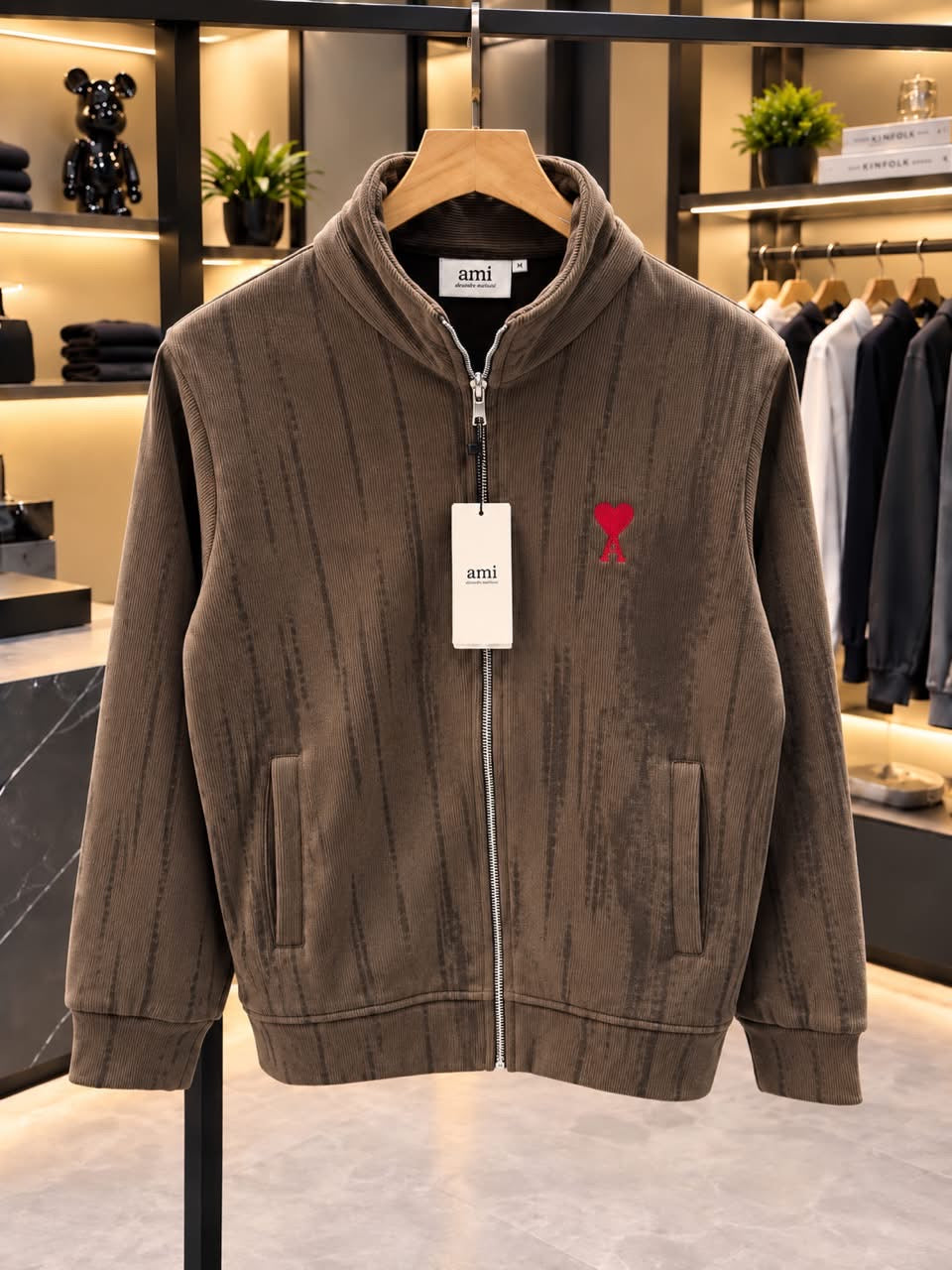 Ami Paris Imported Heavy Cordroy Fabric Very Premium Premium Zipper Jacket