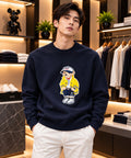 Ralph Lauren Imported Heavy Knitted Fabric Front Heavy Patch Very Premium Full Sleeves Sweat Tshirt