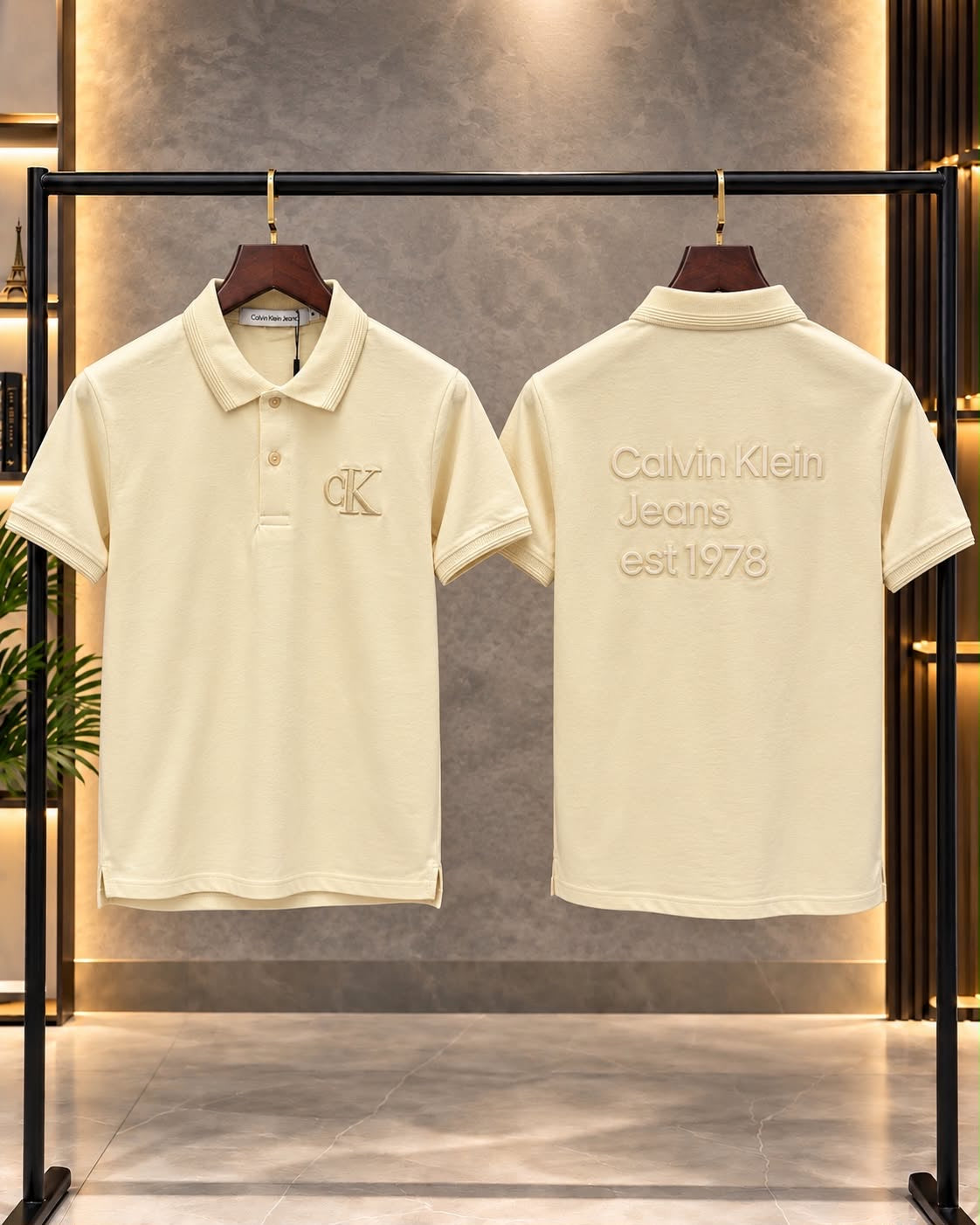 Calvin Klein  100% Imported Cotton Lycra Fabric Very Premium Polo Neck Tshirt