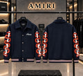 Amiri Premium Designer Varsity Jacket (Imported Suede Fabric)