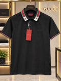 Gucci 100% Imported Cotton Lycra Fabric Very Premium Polo Neck Tshirt