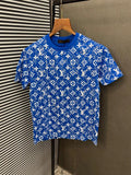 Louis Vuitton Monogram Print T-Shirt (Blue)