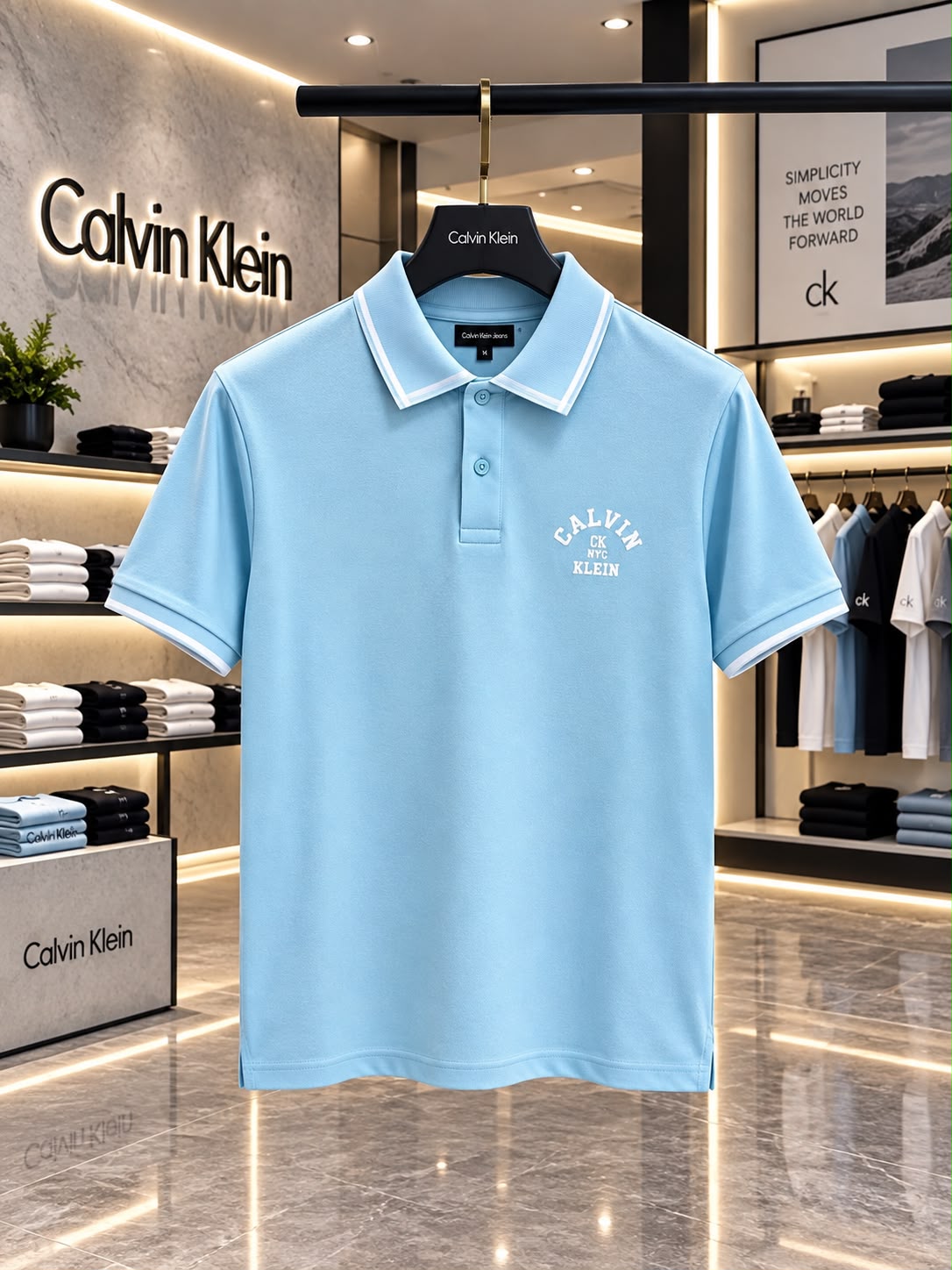 Calvin Klein  100% Imported Cotton Lycra Fabric Very Premium Polo Neck Tshirt