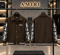 Amiri Premium Designer Varsity Jacket (Imported Suede Fabric)