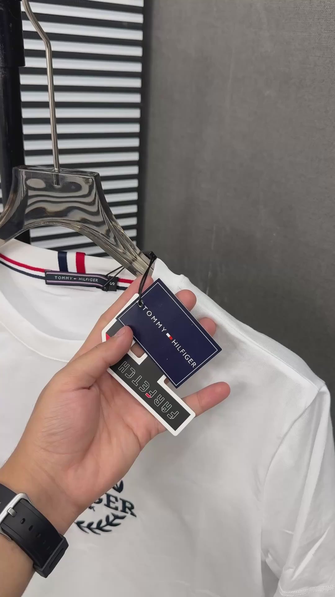 Tommy Hilfiger White Imported Fabric Current Store Article Round Neck Tshirt