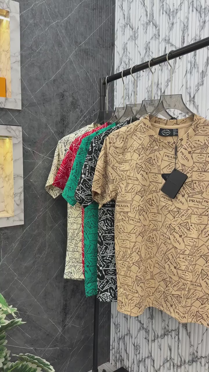Prada Milano Imported Fabric Round Neck Tshirts