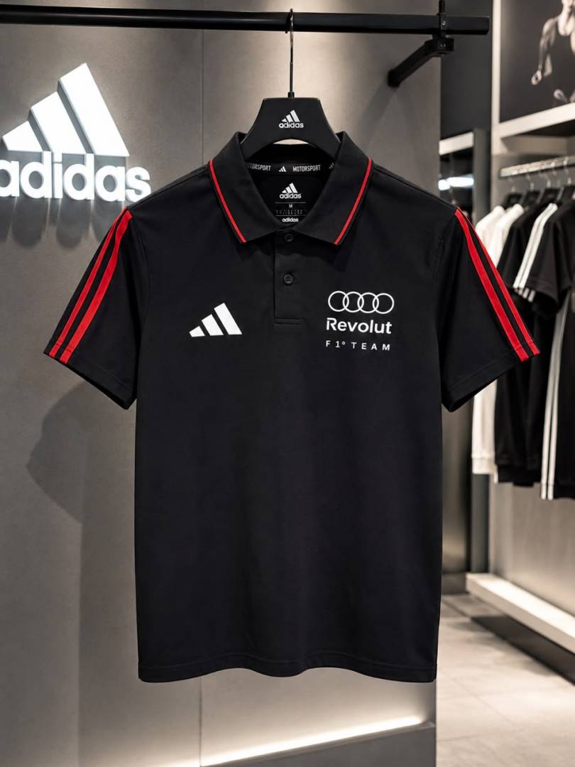 Adidas Black Premium Polo T-shirt