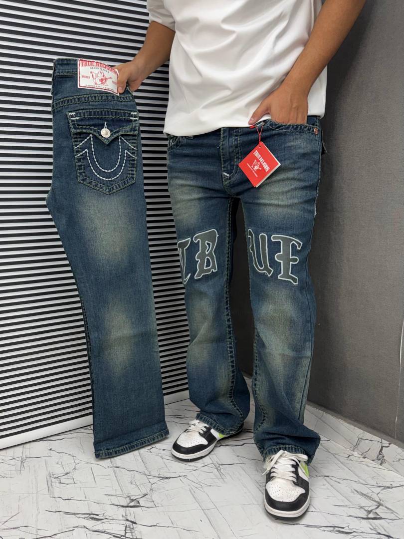 True Religion Dark Blue 100% Imported Latest Store Article Very Premium Bootcut Jeans