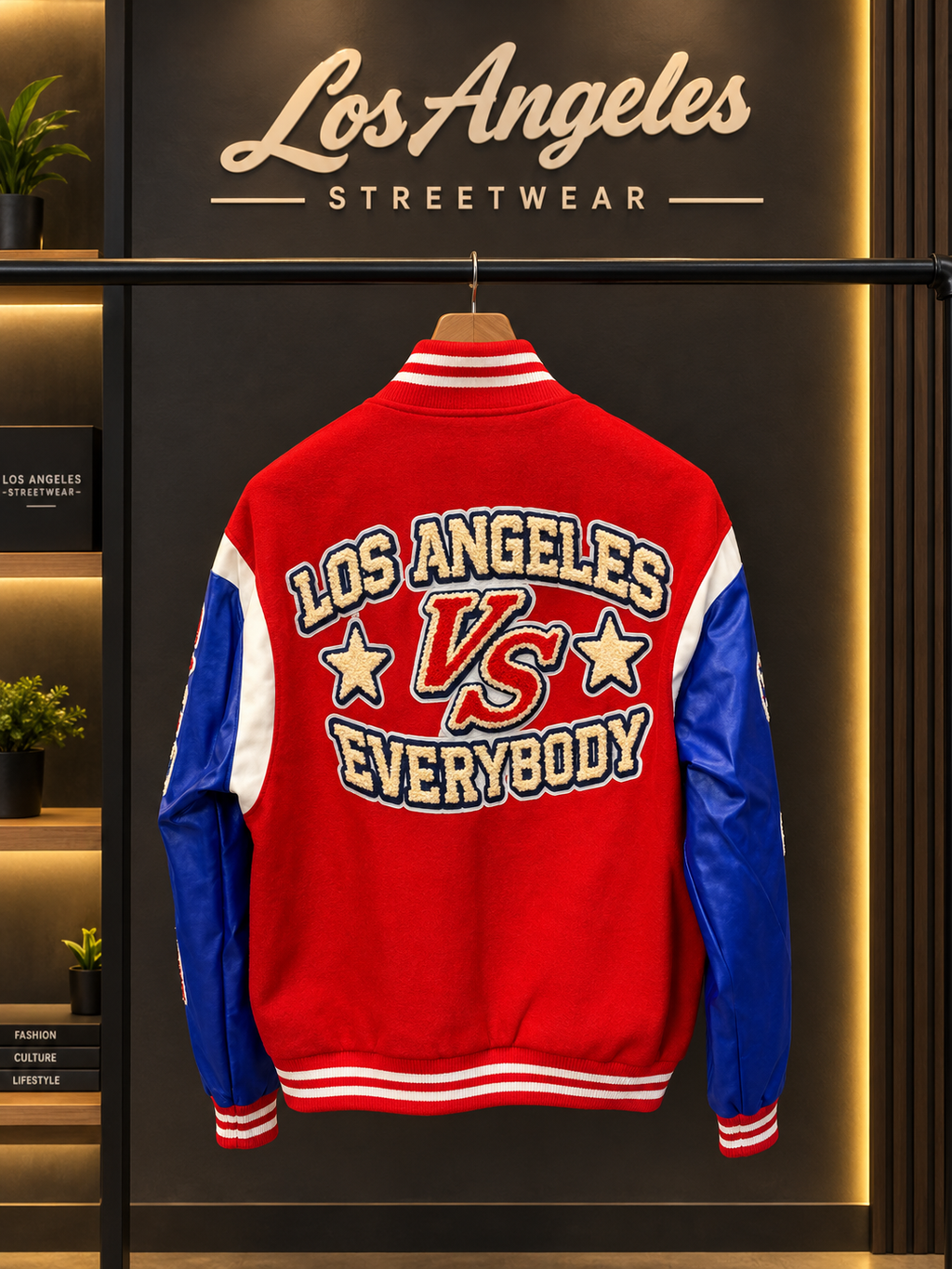 Los Angeles Red Imported Article Very Premium Versity Jacket