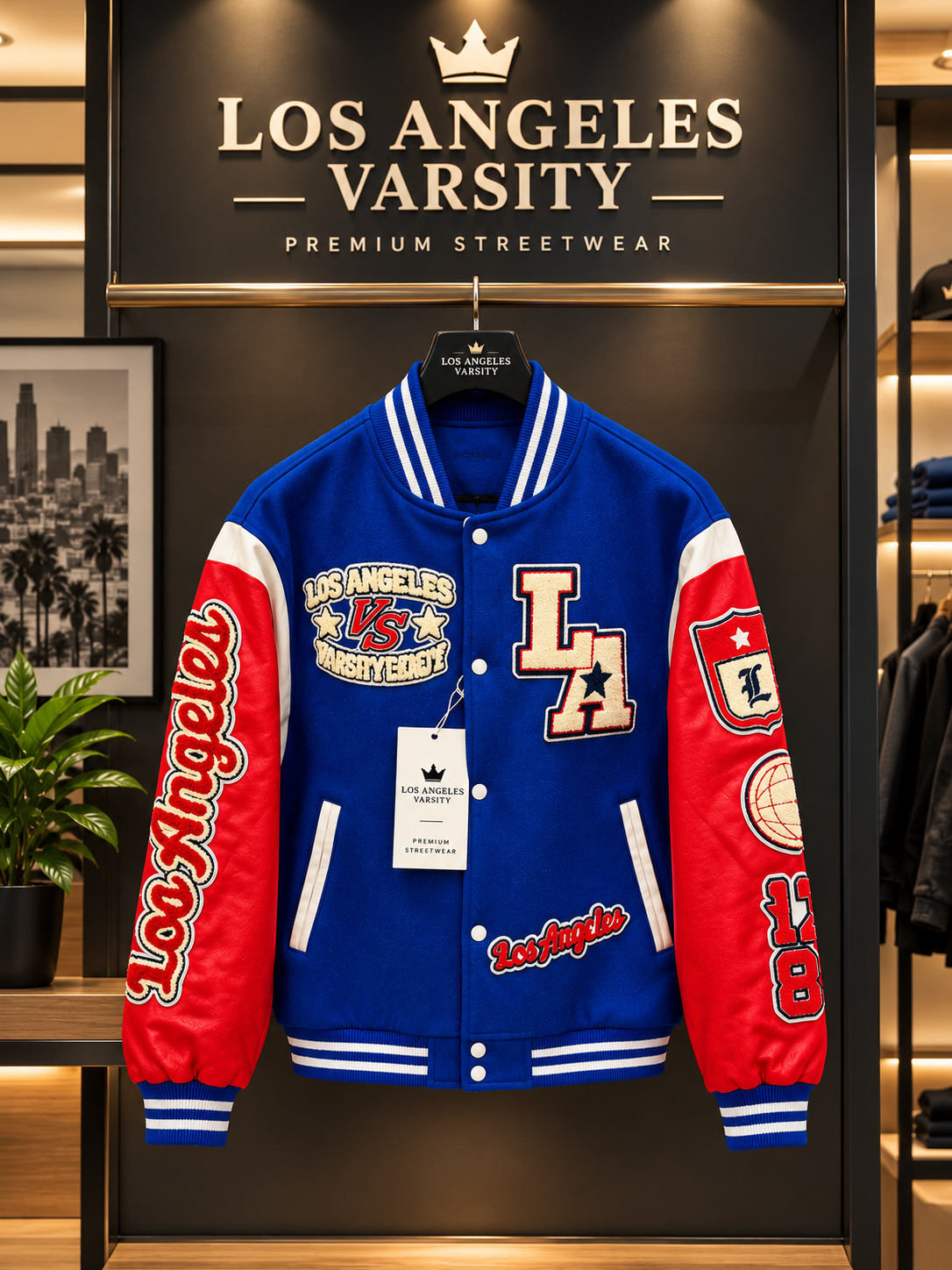 Los Angeles Blue Imported Article Very Premium Versity Jacket