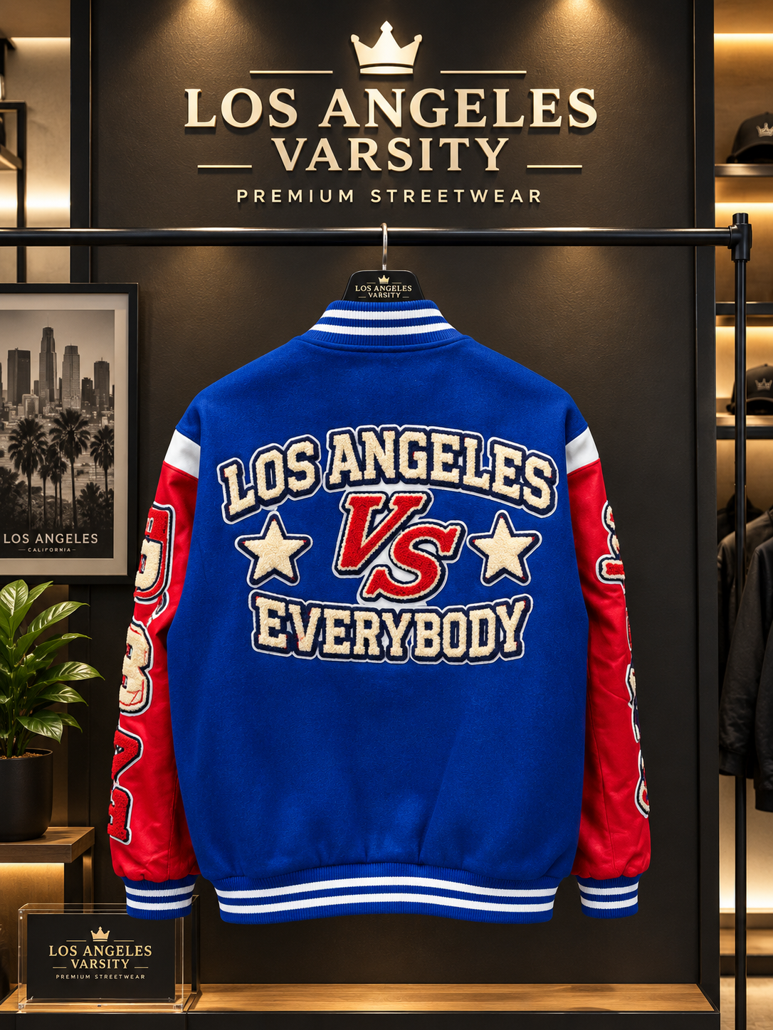 Los Angeles Blue Imported Article Very Premium Versity Jacket