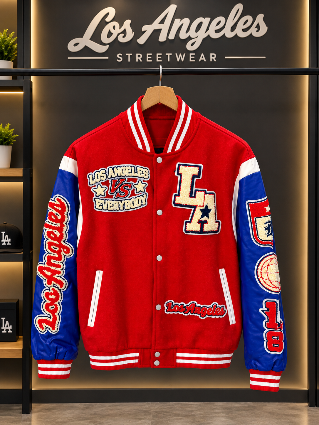 Los Angeles Red Imported Article Very Premium Versity Jacket